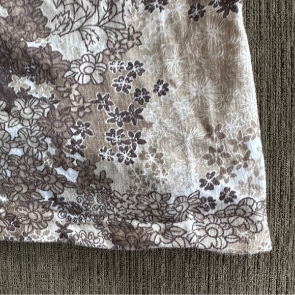 Vintage Y2K Jennifer Moore Tan Beige Floral Cropped Tank Top Women’s Size Large - Picture 8 of 15